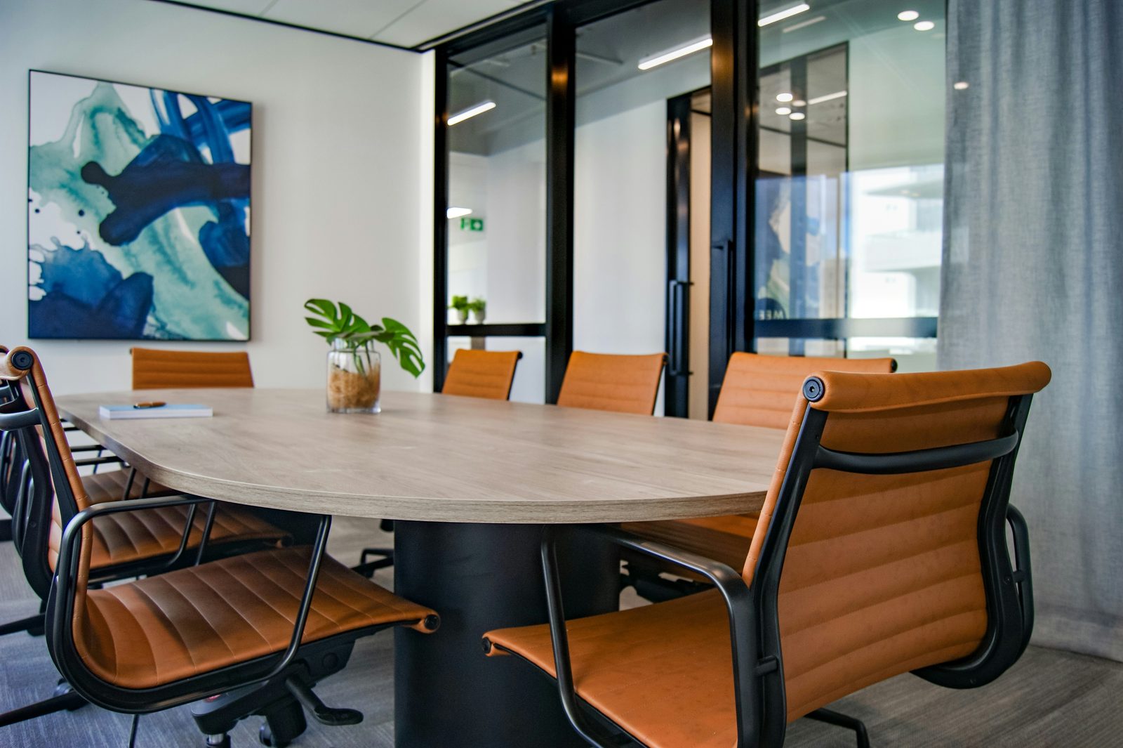 An institutional boardroom set for a strategy engagement